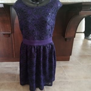 New - purple glitter party dress.